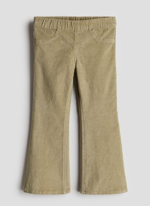 H&M rozszerzane tregginsy sztruksowe r.98/104