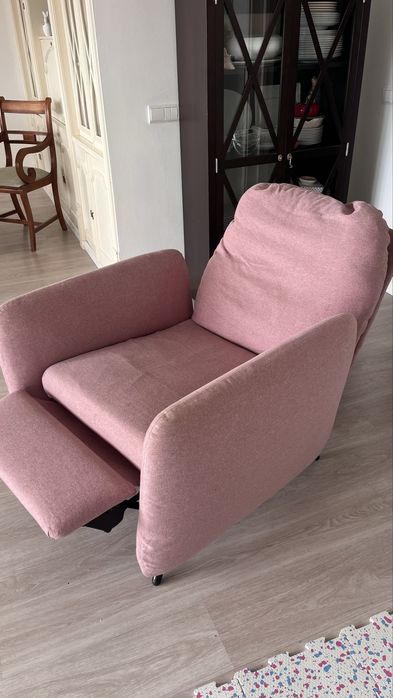 EKOLSUND Poltrona reclinável, Gunnared cast rosado claro