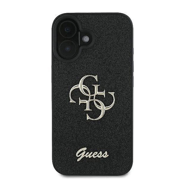 Etui Guess Fixed Glitter Big 4G na iPhone 16 Plus - czarne