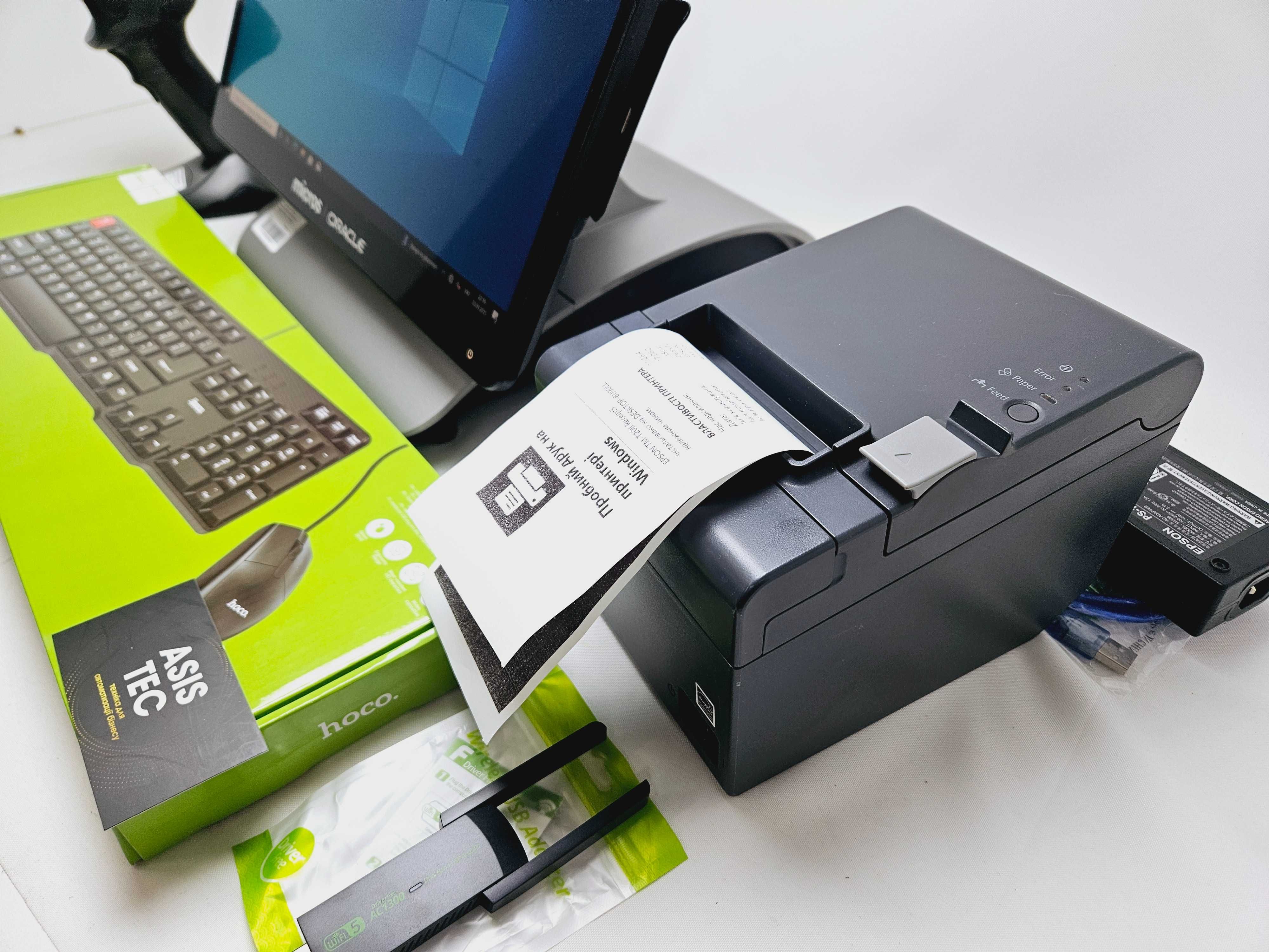 КОМПЛЕКТ POS термінал Oracle 15.6" /принтер чеків /2D штрихкод сканер