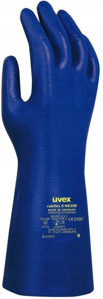 Перчатки химической защиты UVEX Rubiflex S NB35B – легкие и гибкие