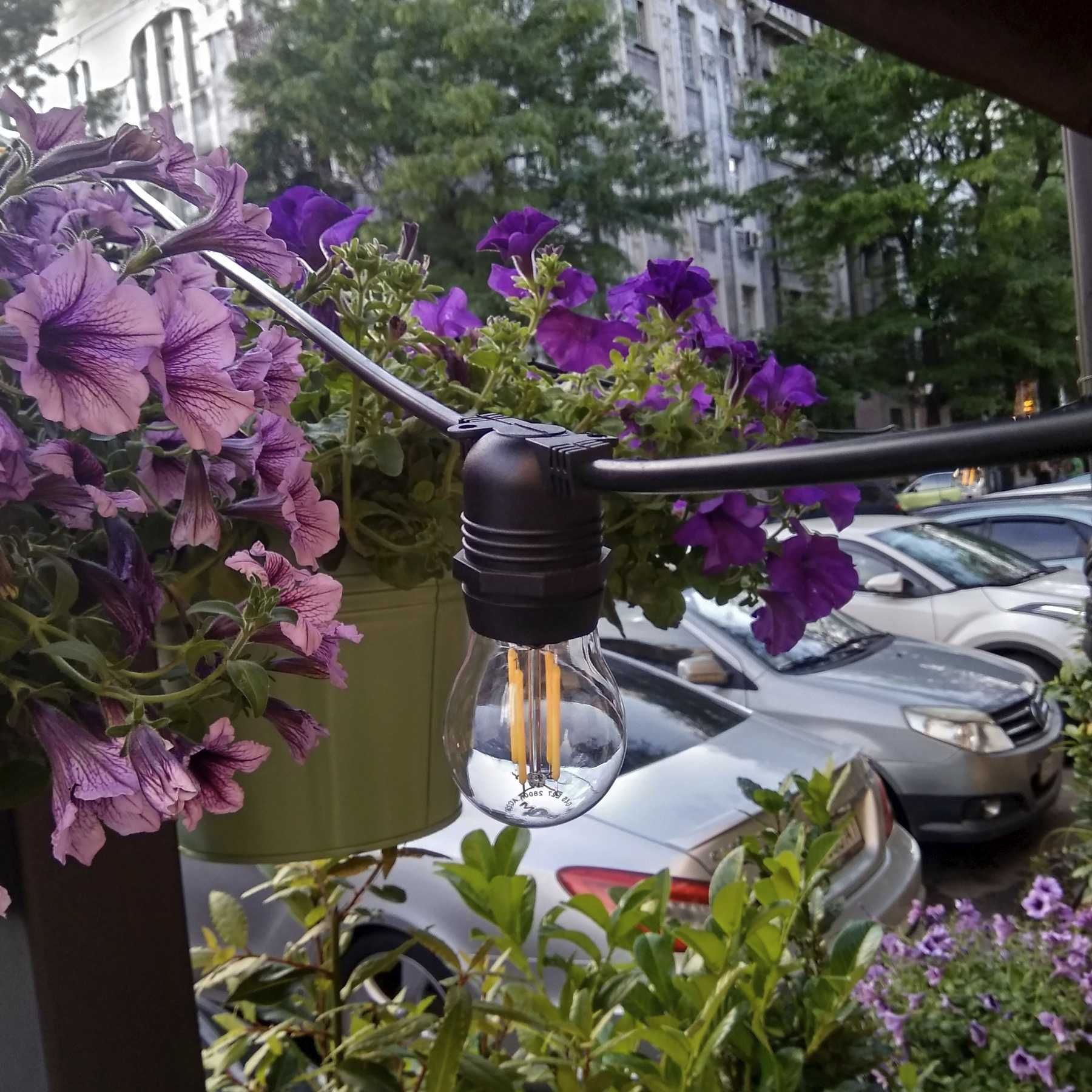 Гірлянда лампочками вулична Е27 IP67 10шт 10,5 м для LED ламп до 1000W