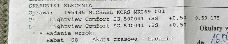 Michael Kors oprawki MK 195435 mk269 001 kocie modne czarne