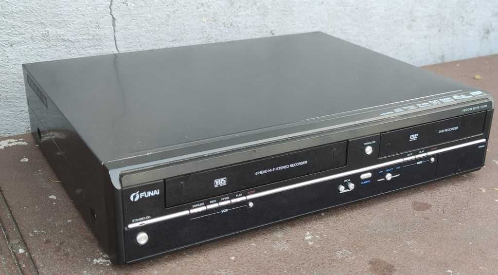 FUNAI TD6D-D4413DB combo vhs DVD USB HDMI przegraj kasety