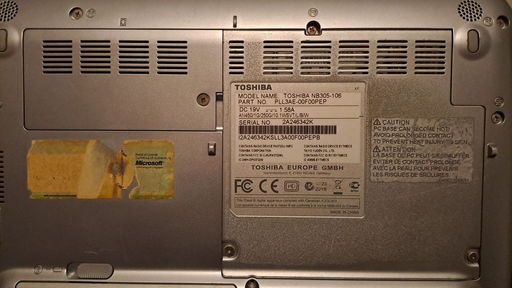 Toshiba NB305-106 (Mocha Brown)