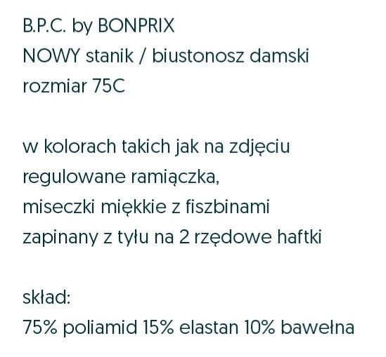 2 biustonosze 75C - B.P.C. by BonPrix