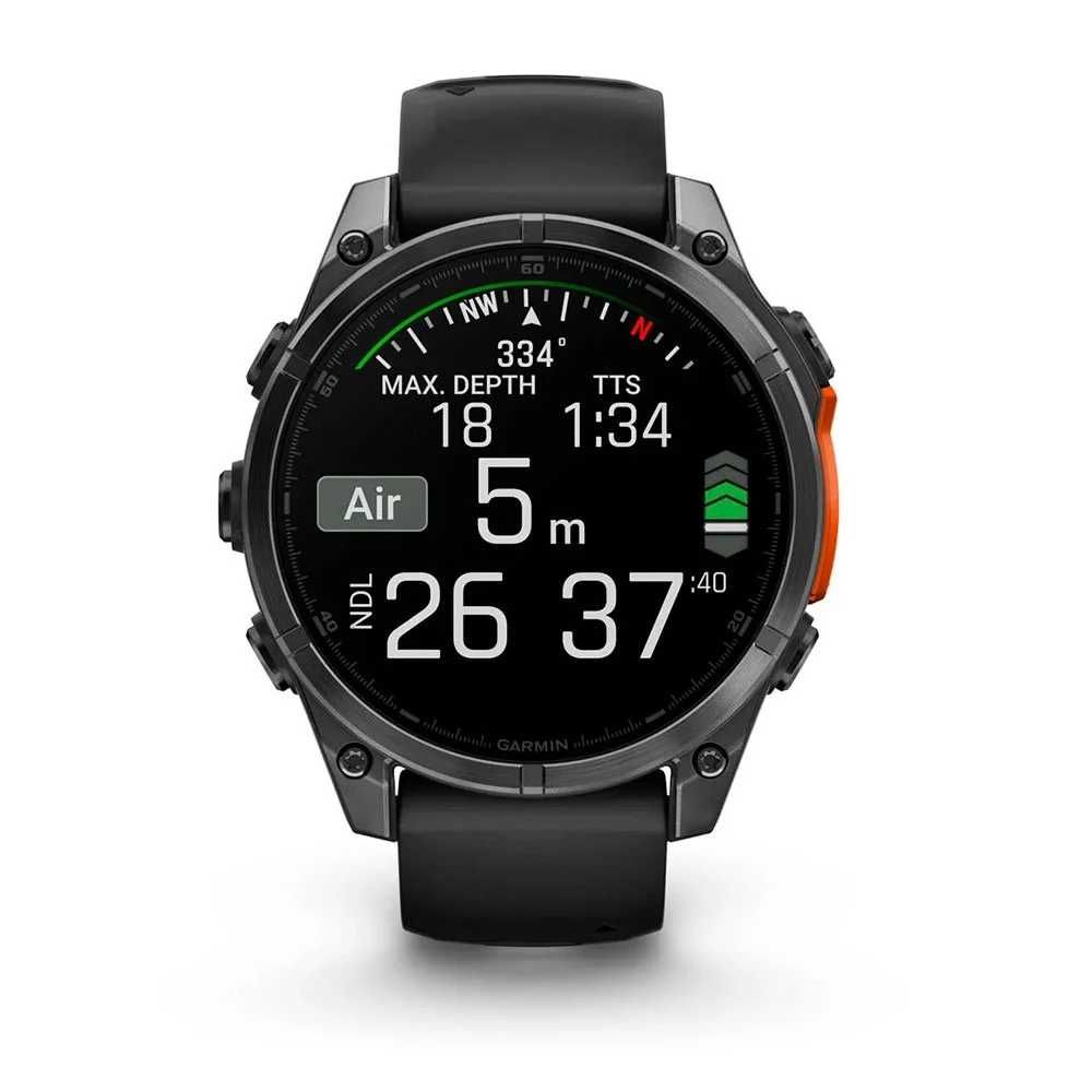 Garmin Fenix 8 47mm AMOLED Slate Gray with Black Silicone Band