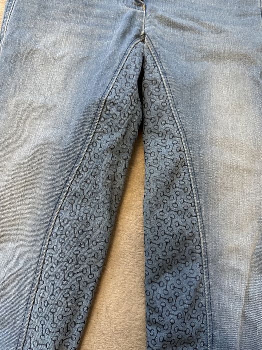 Bryczesy jeansowe Horze 36 pełny lej silikonowy