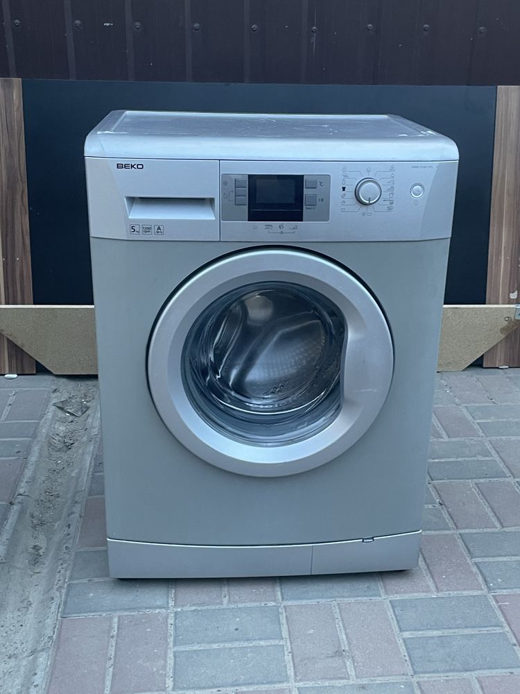 Сіра пральна машина Beko 5 кг 1200 об A+ 45 см. Стиралка Пралка Європа