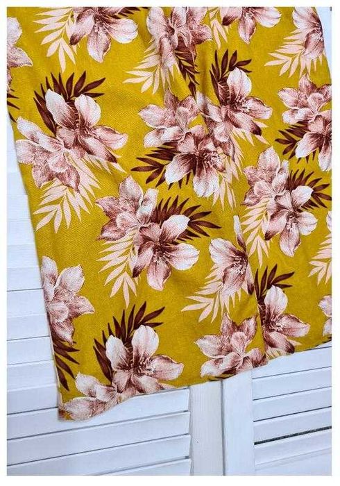 Комбинезон летний кюлоты в цветочный принт лен Primark, р. М