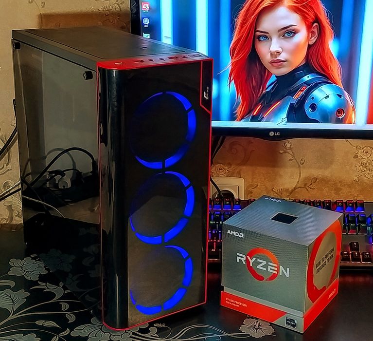 ПК RX570 8gb+ Ryzen 3 3100+ 8/16Gb DDR4 3200mhz ігровий компьютер AM4