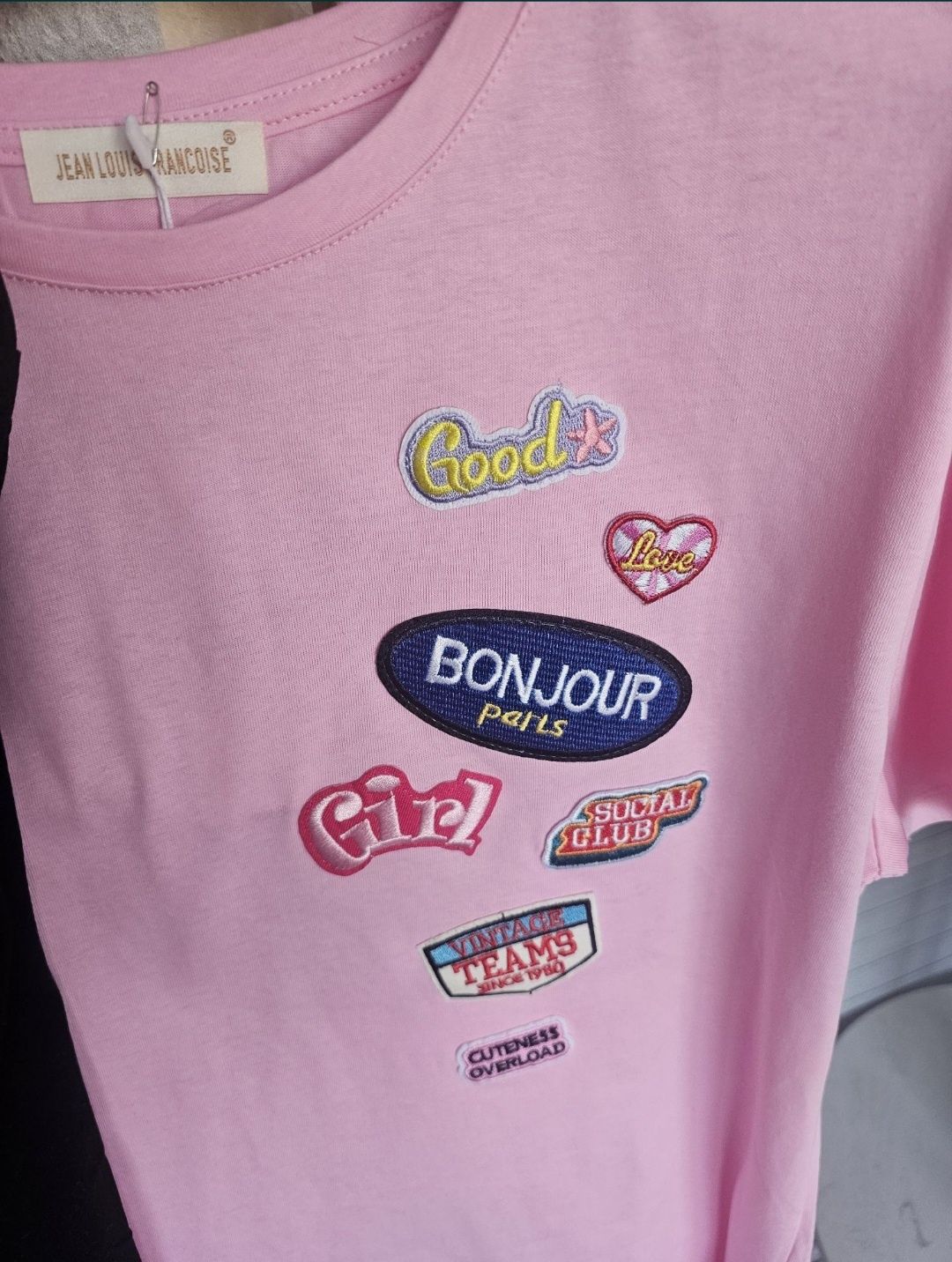 Super bluzka naszywki tshirt WYPRZEDAŻ