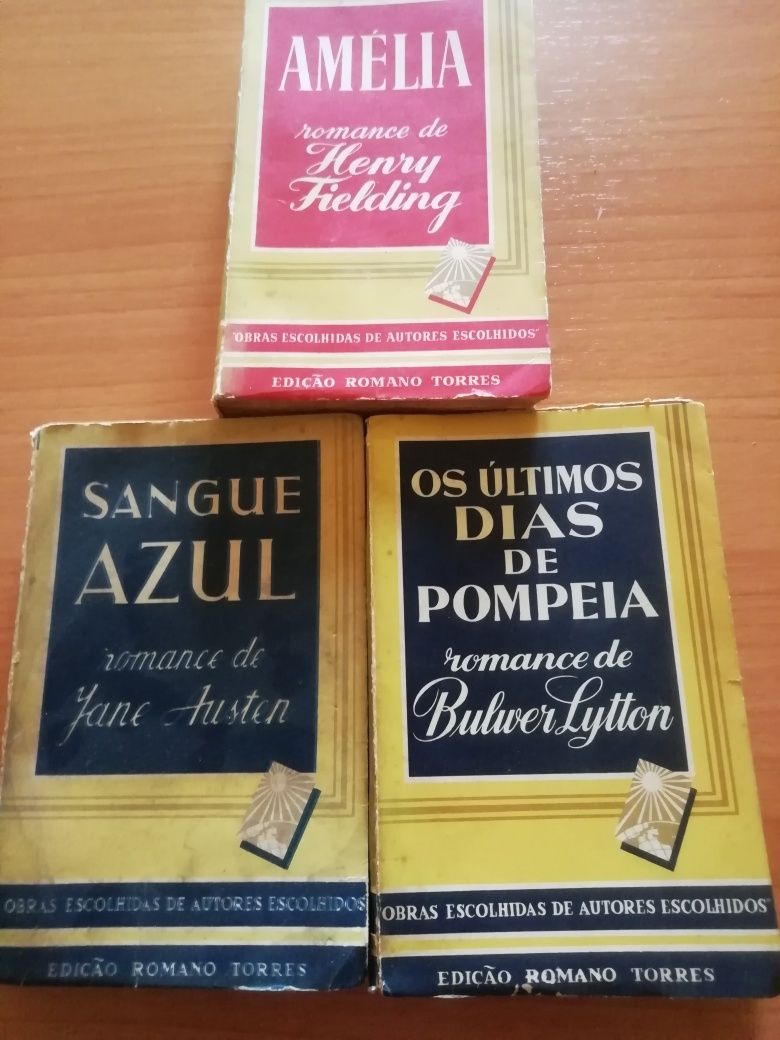 Lote de 3 livros antigos das Edições Romano Torres