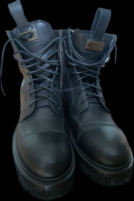 Dolce&Gabbana чоботи взуття чоловіче нове оригінальне чорне шкіряне