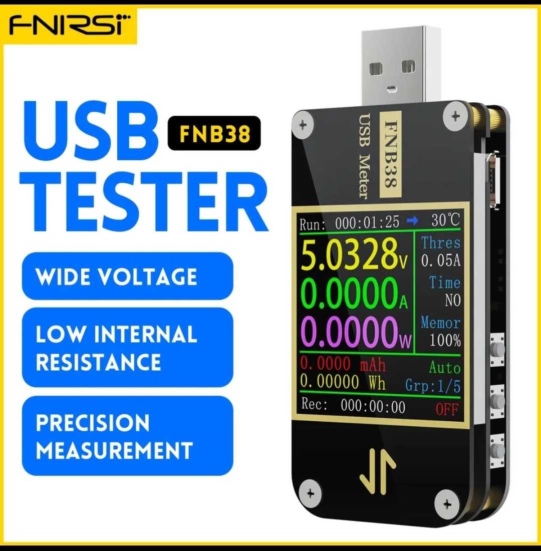 Usb тестер, вольтметр амперметр FSN38