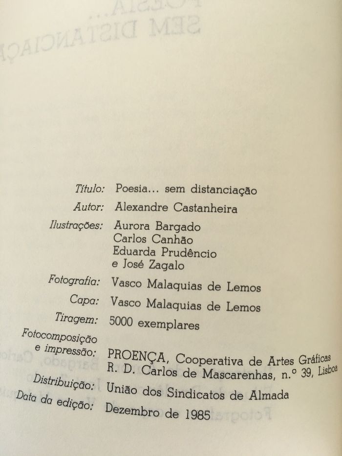 Poesia...sem distanciação - Alexandre Castanheira