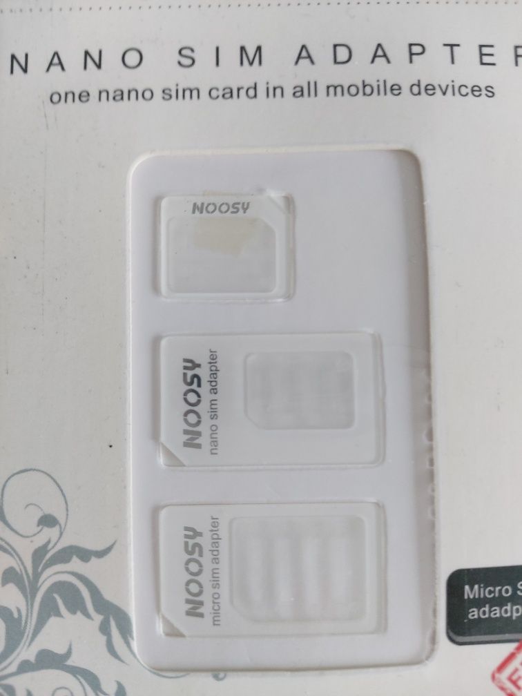 Nowy Noosy adapter 3 w1 nano sim adapter do kart