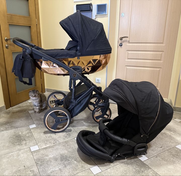 Дитячий візок універсальний 2 в 1, Junama Diamond rose gold