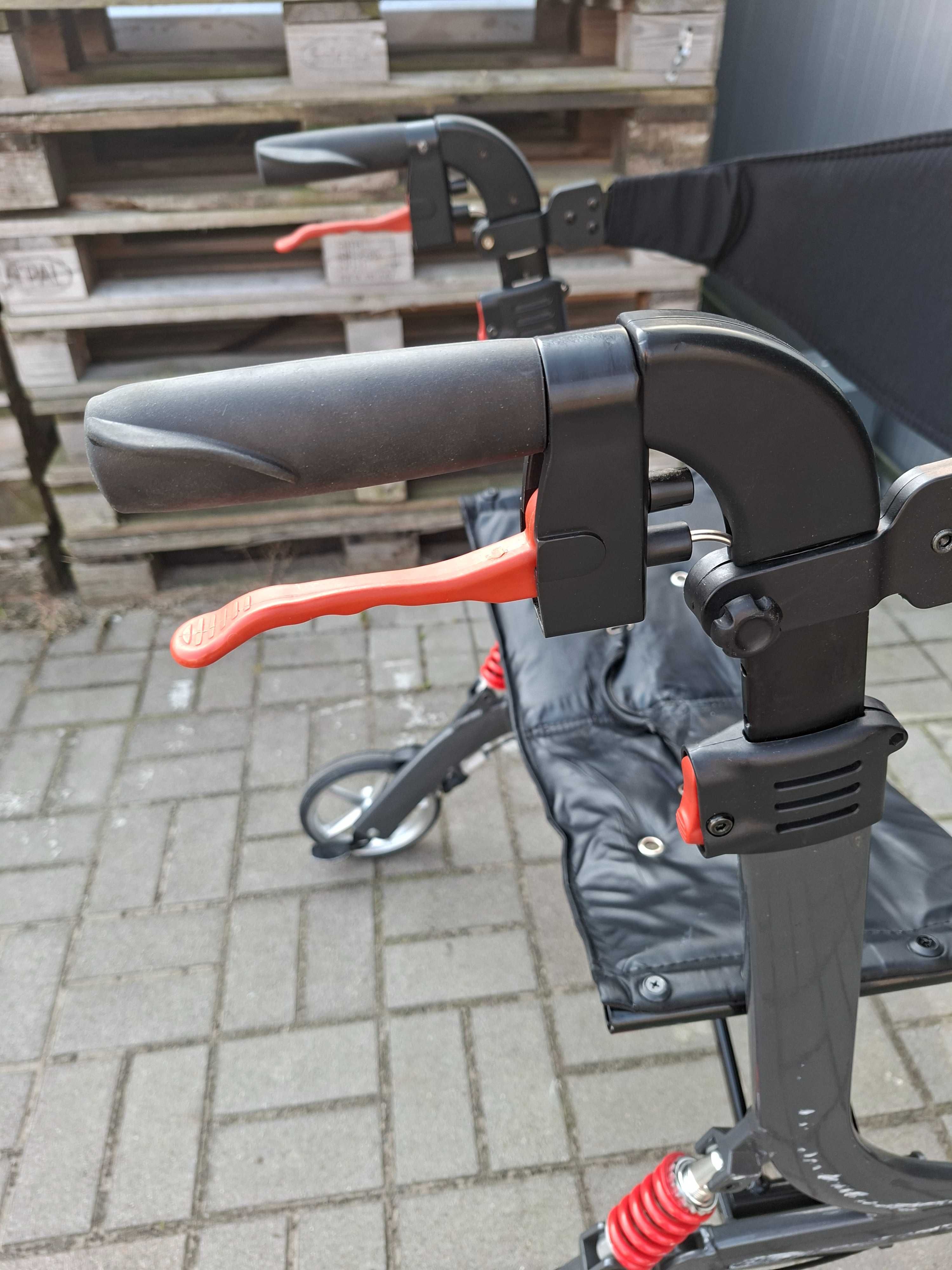 Balkonik Rollator Chodzik aluminiowy lekki składany siedzisko oparcie