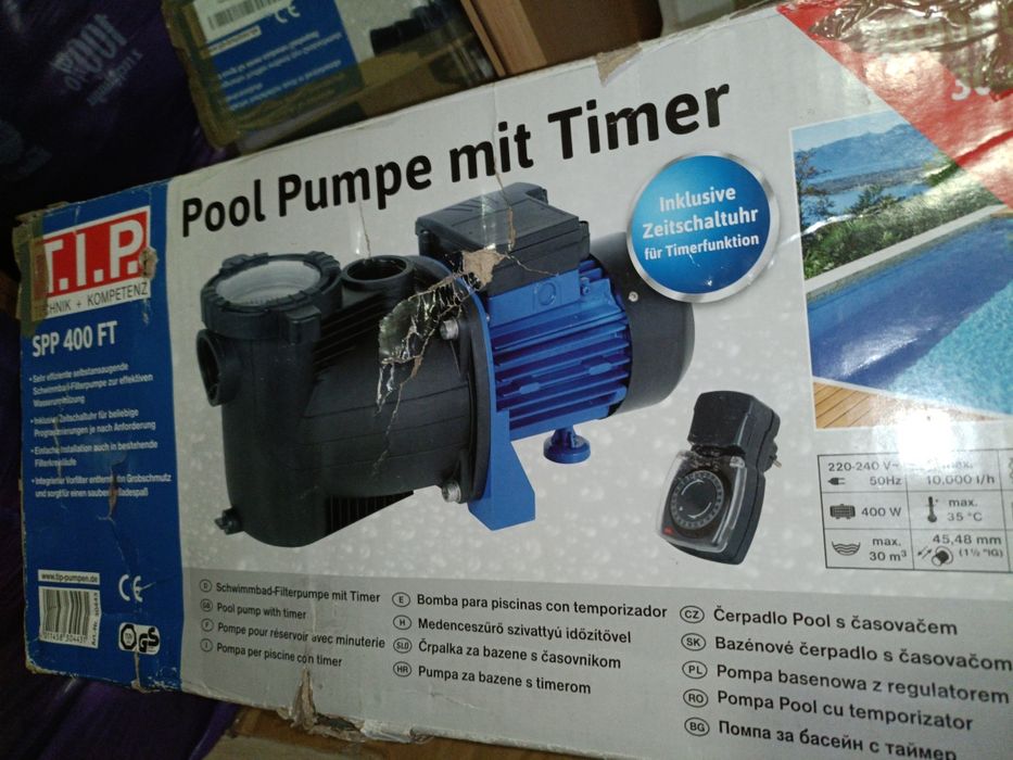 Pompa basenowa samozasysająca z timeren T.I.P. SPP 400 FT.
