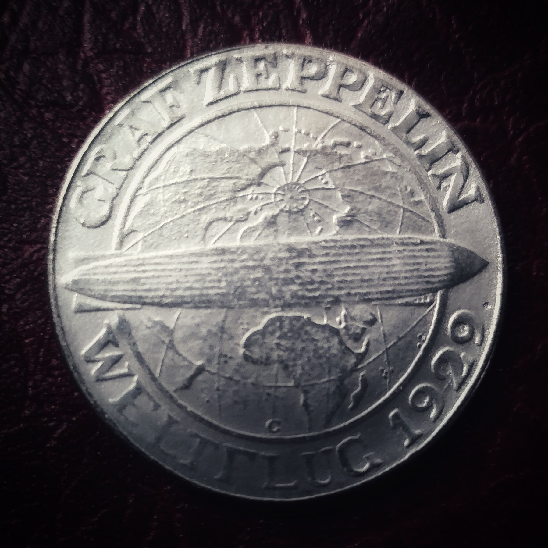 3 Reichsmark Graf Zeppelin z 1929 roku. - Świetny stan!