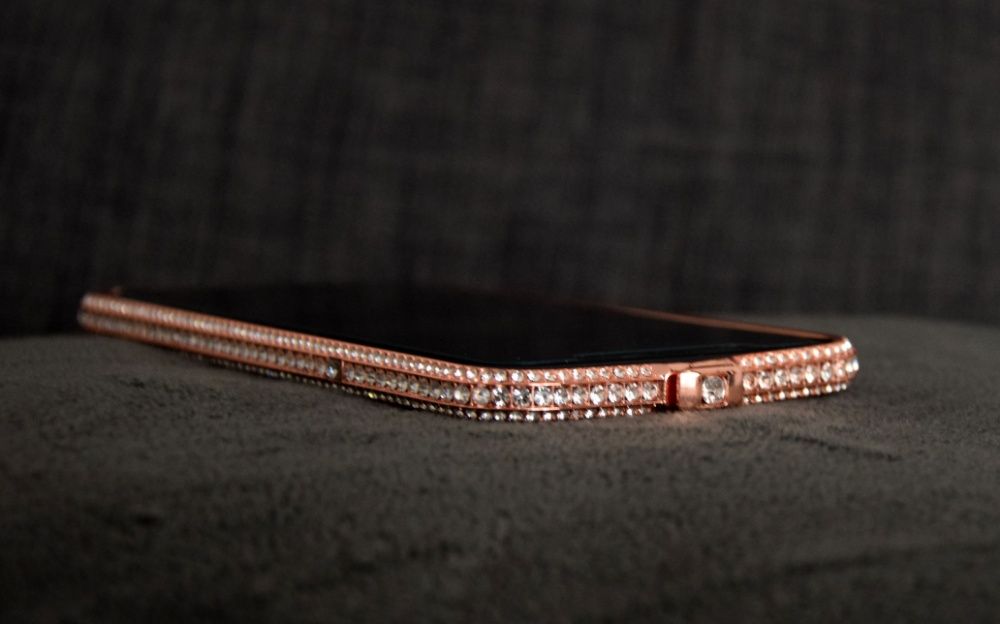 Ramka pokrowiec case etui bumper IPhone XS (rose gold)