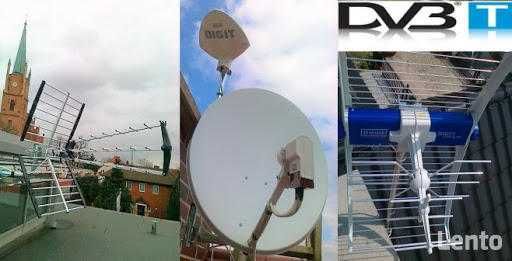 Montaż anten satelitarnych naziemnych wieszanie TV Aleksandrów Kuj