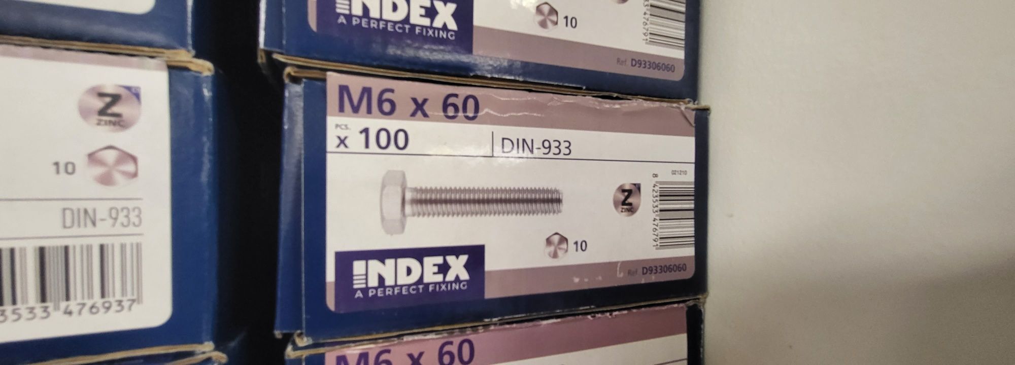 Caixa parafusos index M6x60 M6x70 M8x70