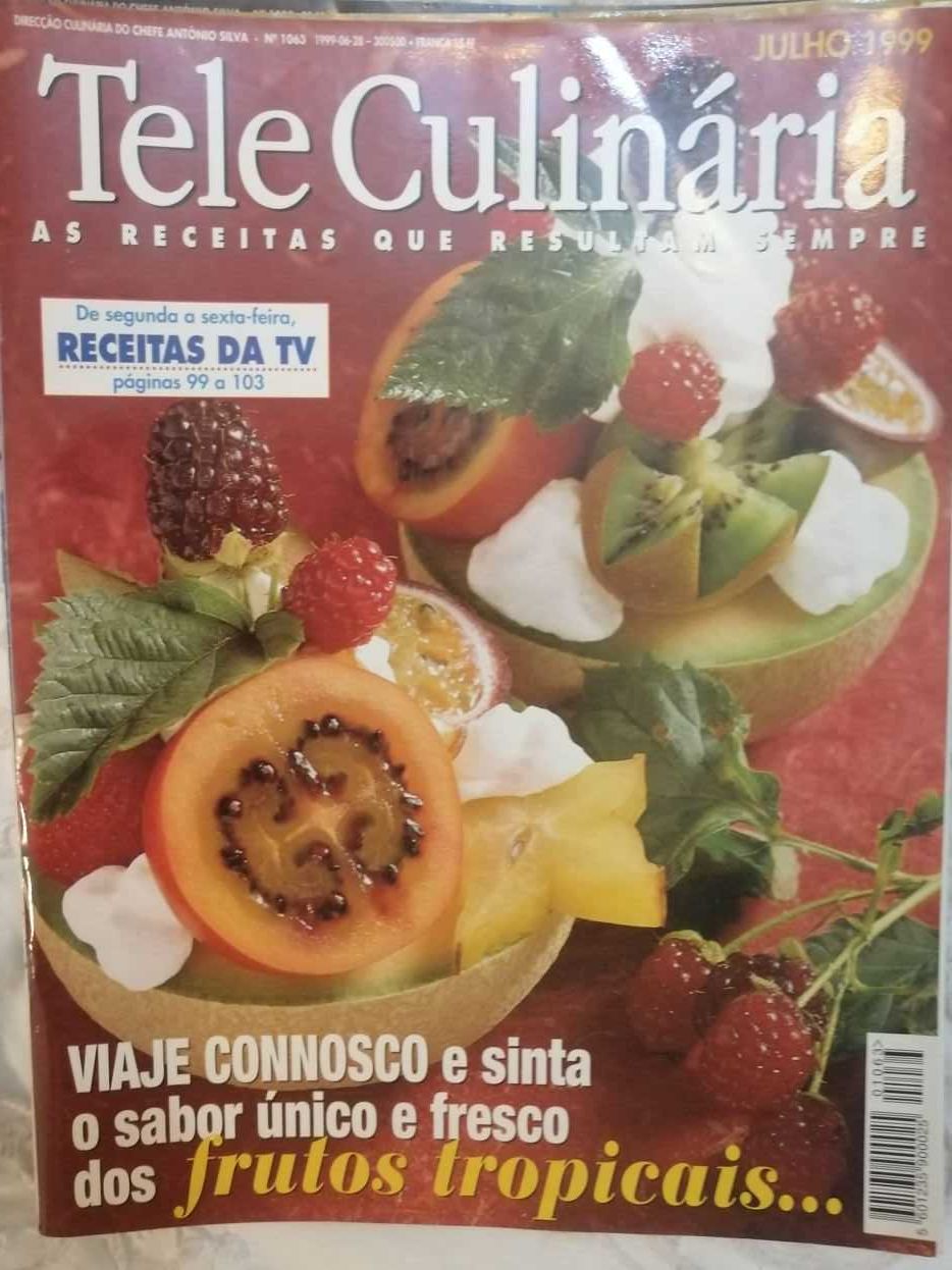 Tele Culinária e Doçaria - 8 revistas com 25 anos - 1998.99 LOTE 6