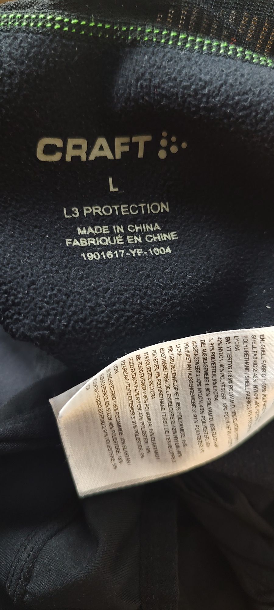Spodnie kolarskie do biegania Craft L3 Protection rozmiar L