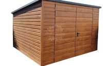 Schowek Domek Ogrodowy 3x3m Brama  Drewnopodobny dach spad w tył ID718
