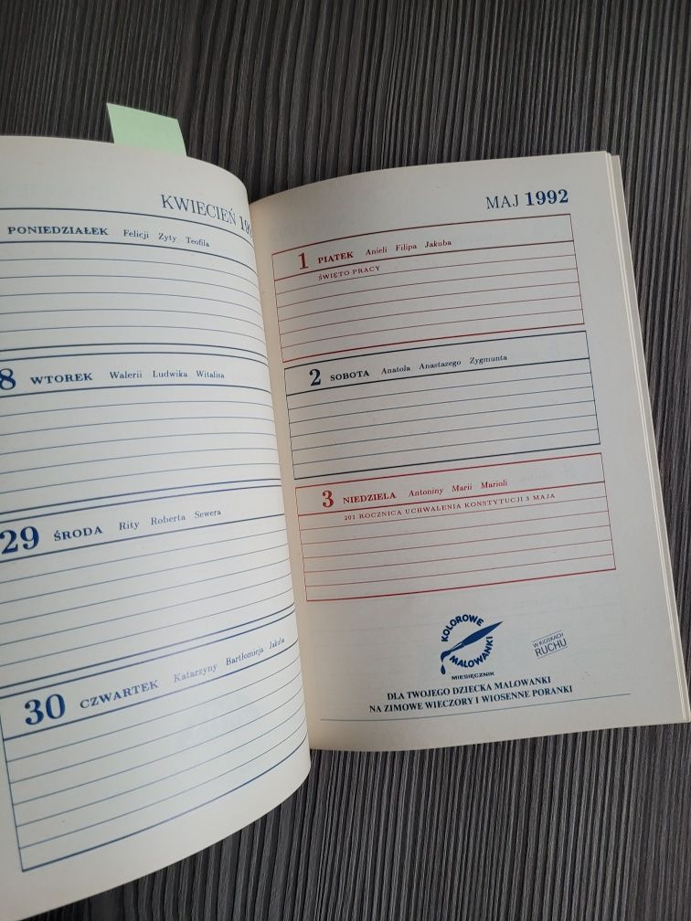 5331. "Kalendarz 1992"