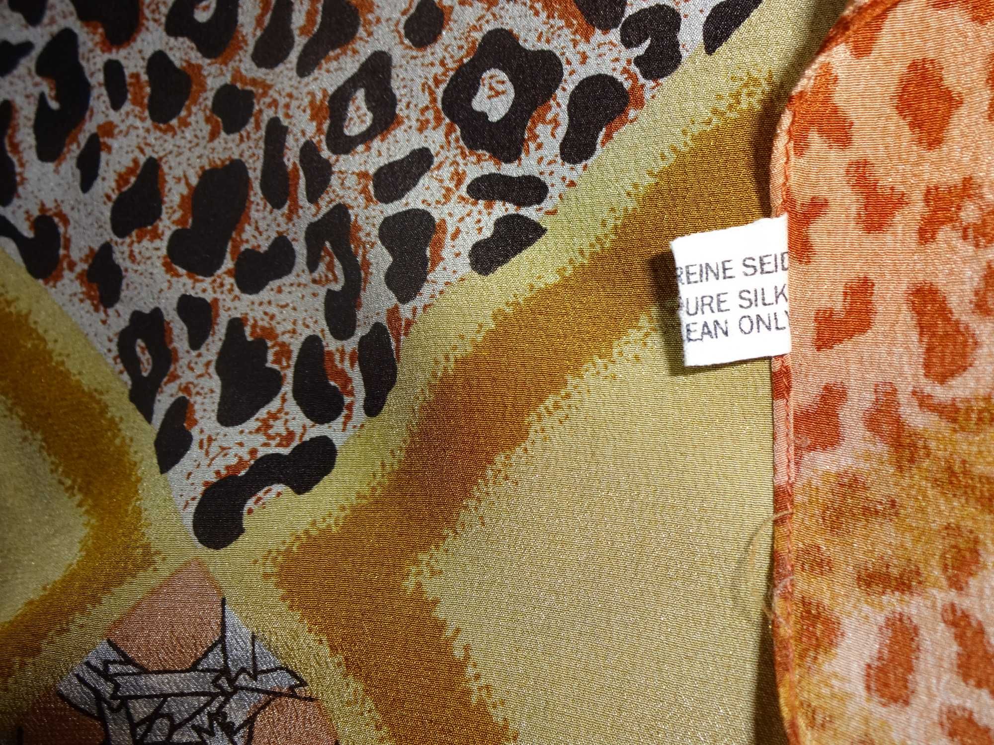 Reine Seide / Pure Silk jedwabny delikatny szal szalik apaszka JEDWAB
