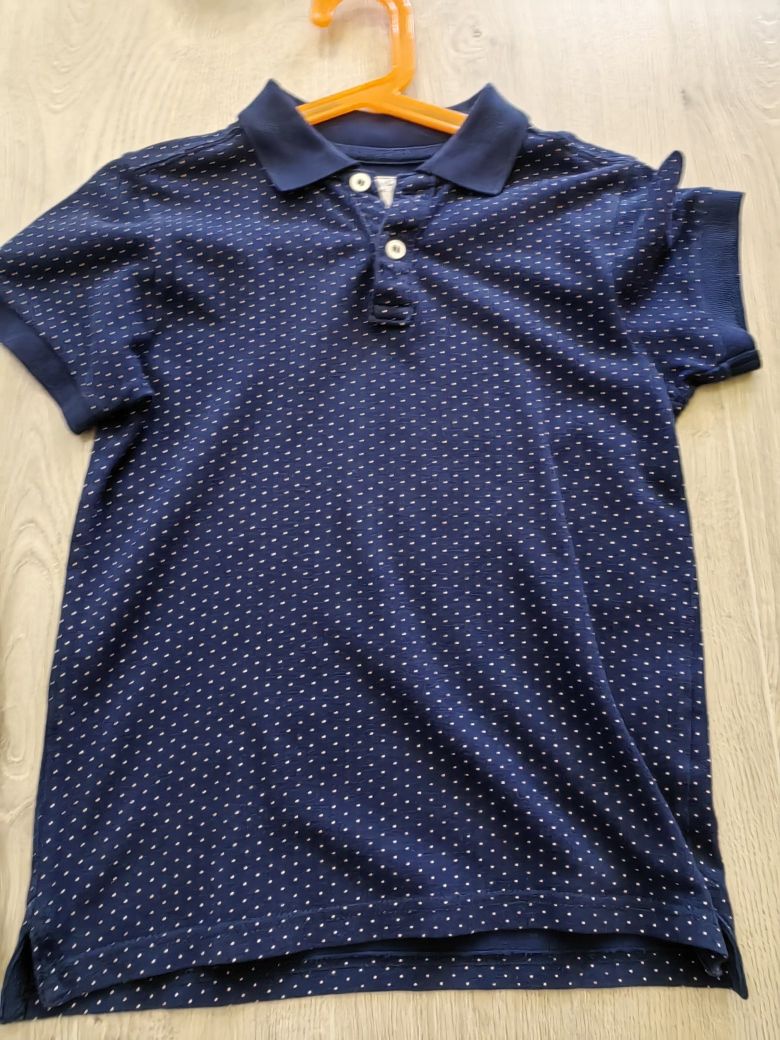 Bluzka polo Zara 128r, Bluzki z kołnierzykiem 122/128 h&m, galowy