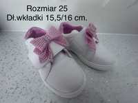 Buciki dziewczęce, eleganckie, adidasy rozmiar  25