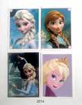 Conjunto de 4 cromos Colecção Frozen 2014, Panini