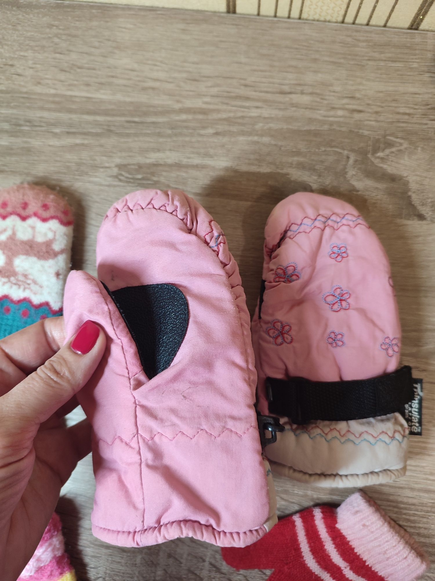 Перчатки рукавички на девочку возраст 4-6 лет