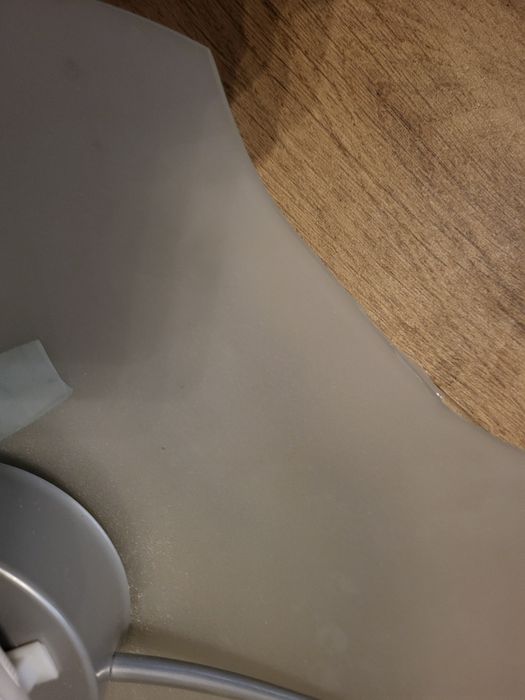 Lampa ozdobna sufitowa plafon 3 Ledy pęknięte szkło