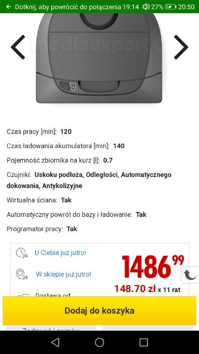 Odkurzacz - NEATO ROBOT Sprzątający