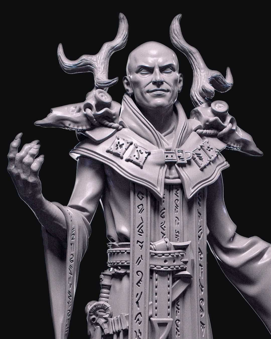 Kalal Arcykapłan Figurka 32mm 14K zgodna z DnD RPG Pathfinder Warhamm.