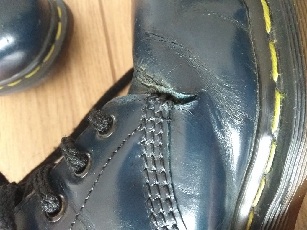 Buty trapery glany Dr Martens z blachą 10 dziurek 36