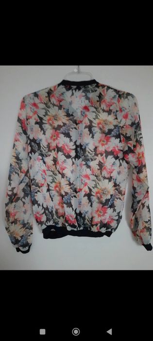 Pull&bear bluzka damska 36 S na zamek w kwiaty mgiełka koszula damska