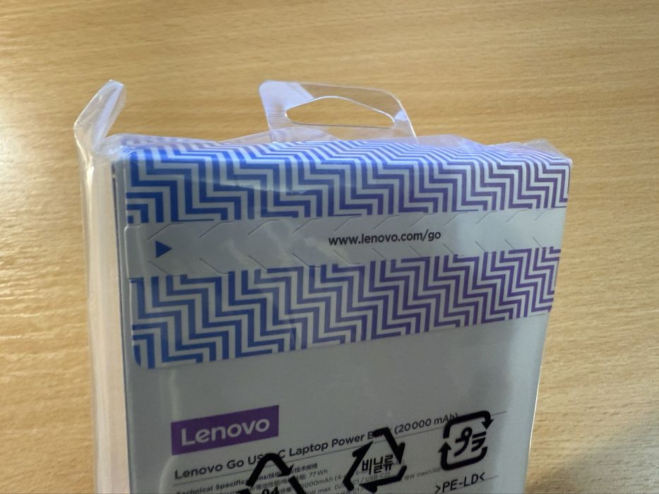 Павербанк Lenovo Go USB-C 20000mAh, до ноутбука