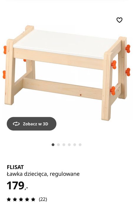 Biurko Ikea flisat i krzesełko