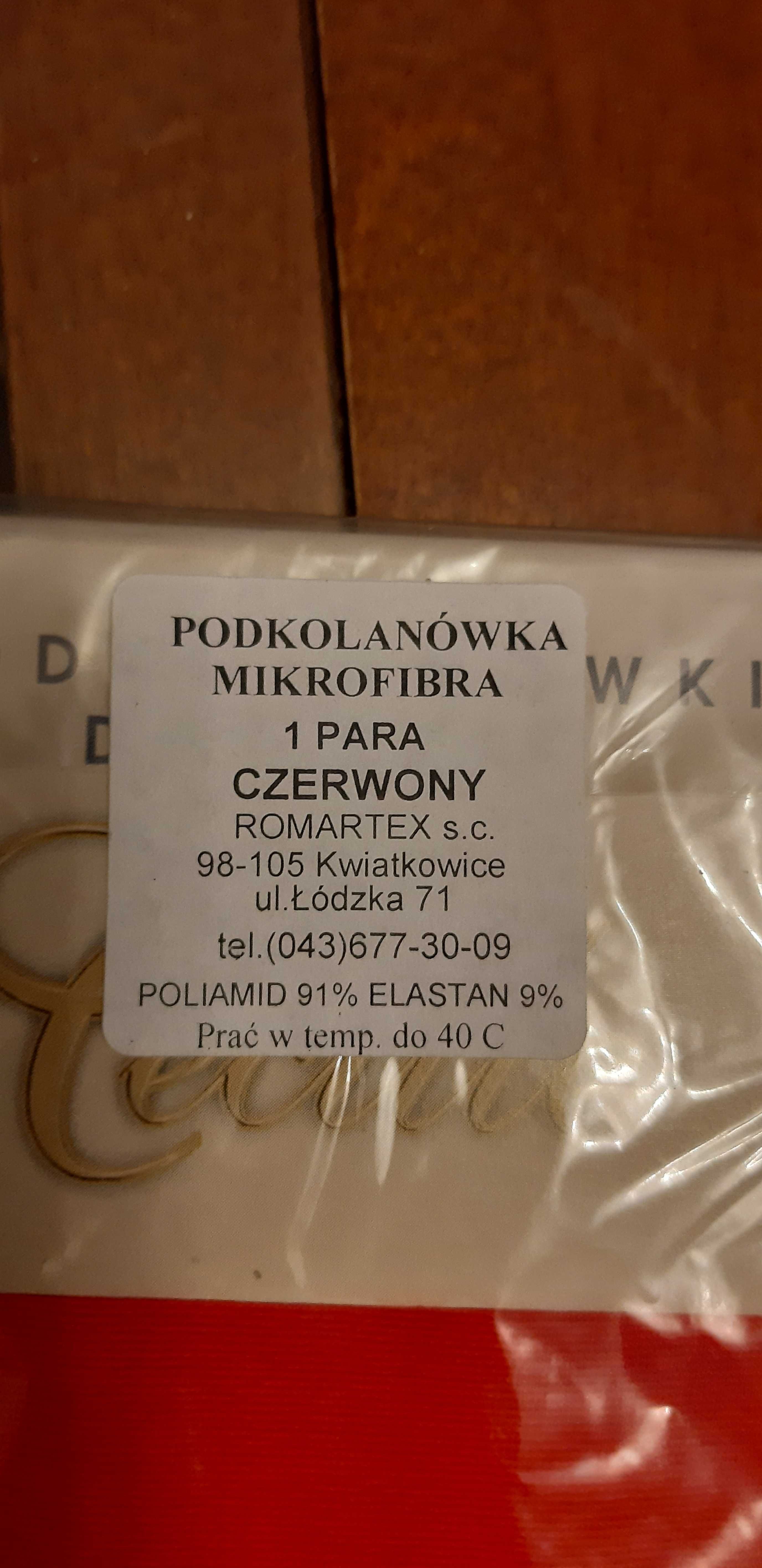 Podkolanówki damskie czerwone