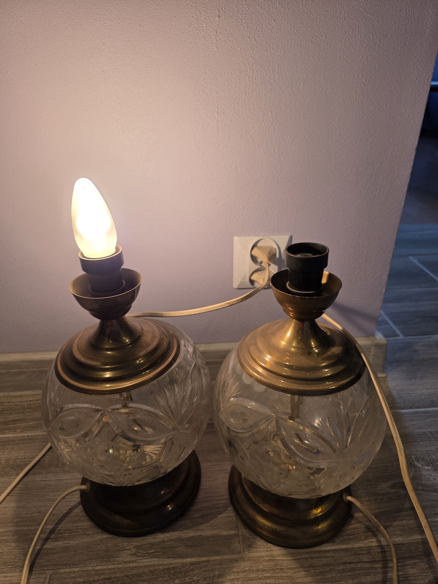Kryształowe lampki nocne.
