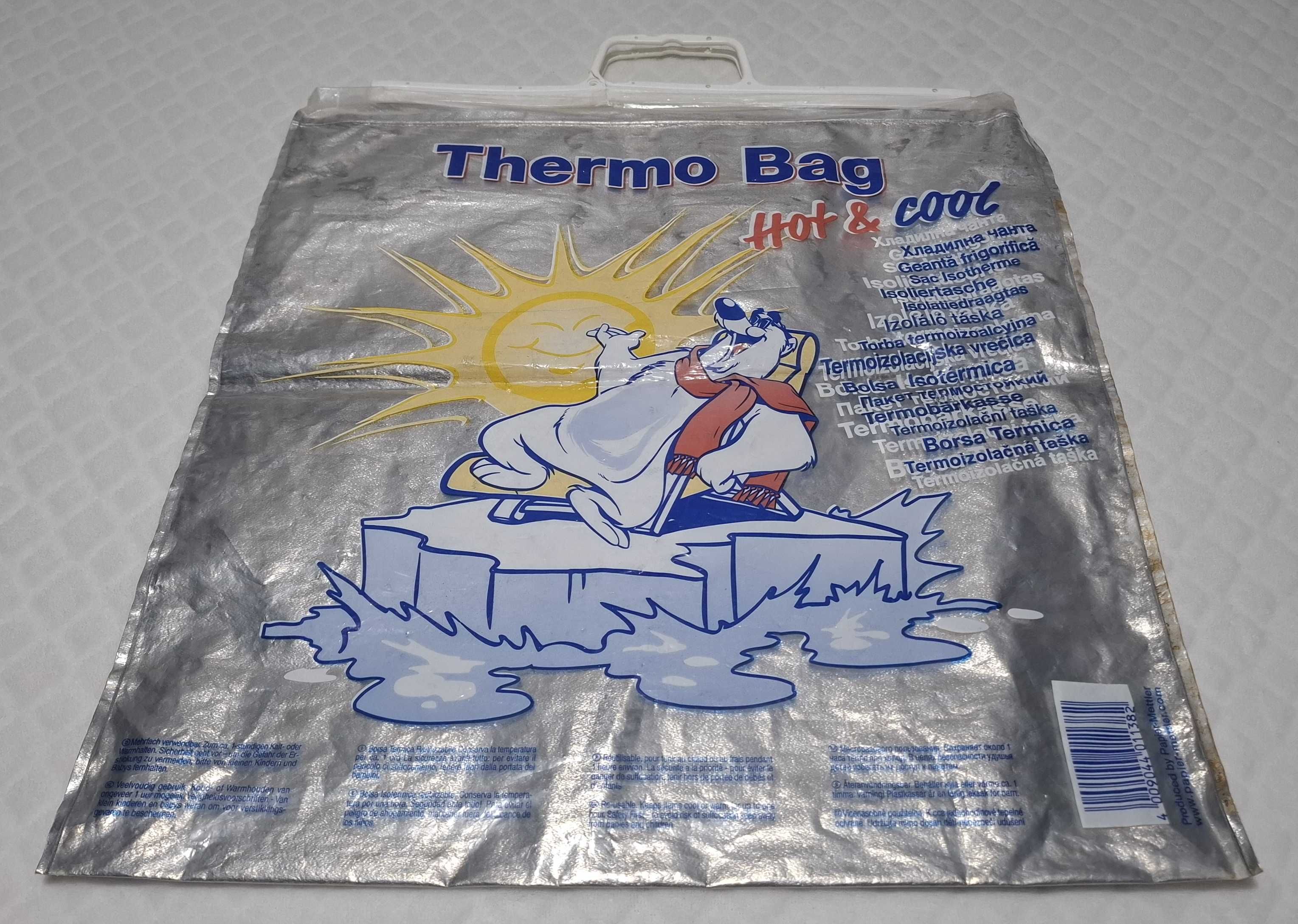 Torba termiczna, miś polarny, termo, na zakupy, 42x46cm (reklamówka)