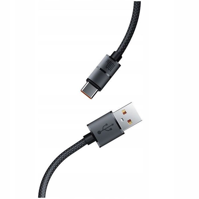 Mocny Kabel Usb-C - Usb 1,2M W Oplocie Szybkie Ładowanie 100W Qc 4