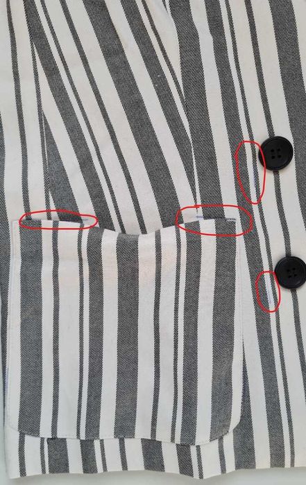 WYPRZEDAŻ !!! Marynarka lniana katana na guziki FIND. defekt, XL