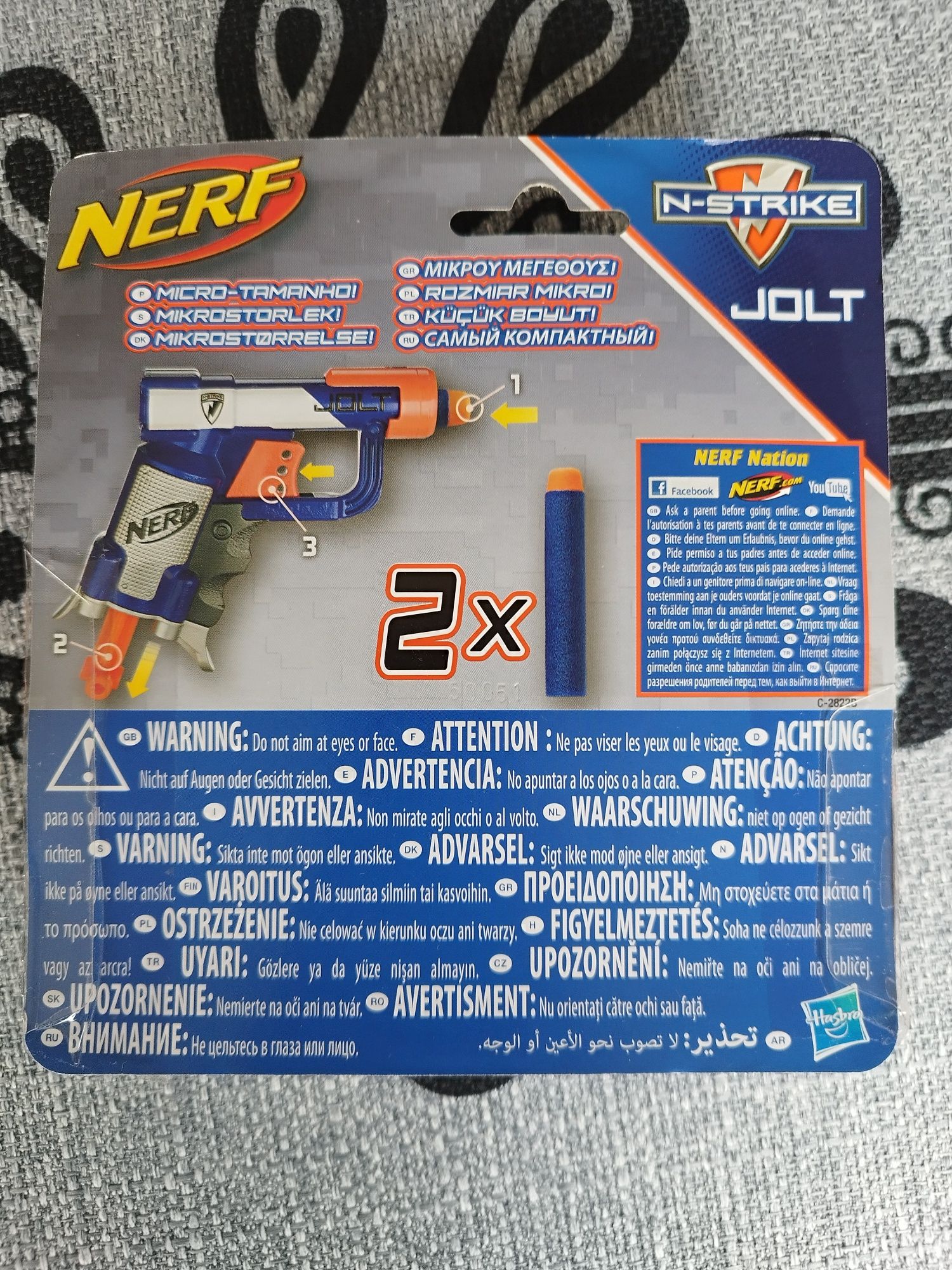 NERF Micro Size N-Strike Jolt- Nowy